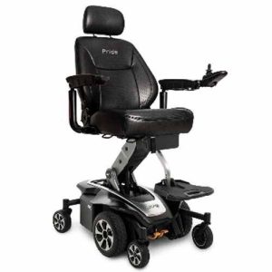 Pride Mobility Jazzy Air 2 Group 2 Power Chair with U-1 Batteries, Mid Wheel Drive, Motorized Electric Wheelchair for Adults, 300 lbs. WC, Up to 4 MPH, 16.8 Miles Range Per Charge