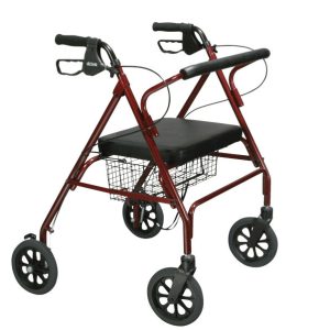 Drive Medical 10215-1 Bariatric Foldable Rollator Walker with Seat