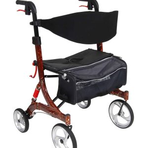 Drive Medical 10266HD-BK Nitro Heavy Duty Foldable Rollator Walker with Seat