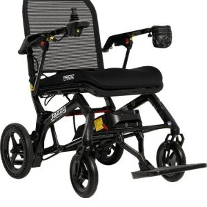 Pride Mobility Jazzy Ultra Light Power Chair | Lightweight Foldable Electric Wheelchair for Travel, Seniors, Adults | Carbon Fiber Frame, 300 Lbs Capacity, Airline-Compliant 10Ah Lithium Battery